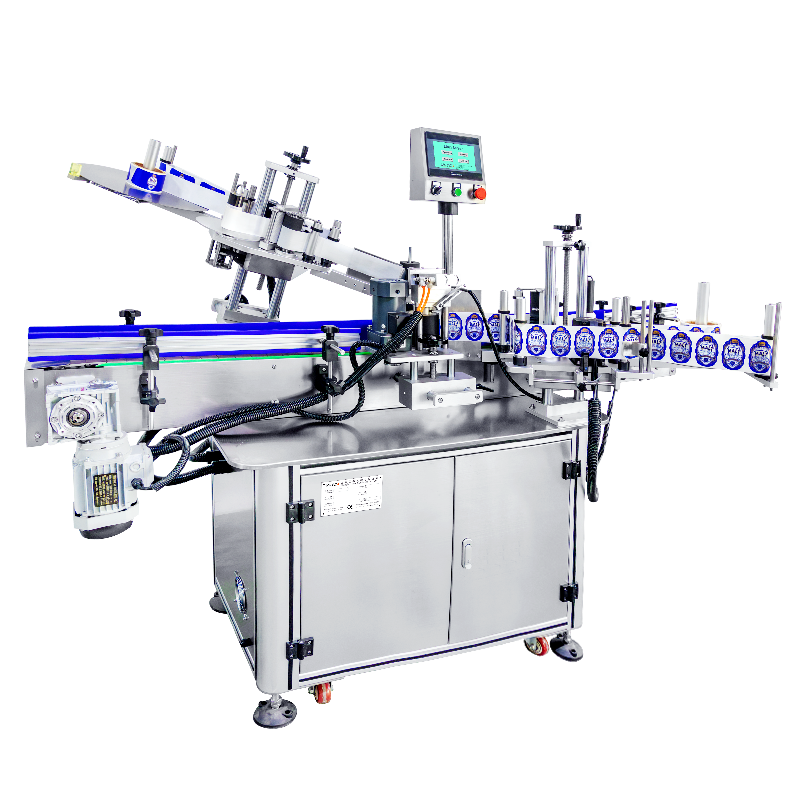Two Head Automatic Bottle Labeling Machine Sauce And Olive Oil Bottle Label Applicator Machine For Glass Bottle