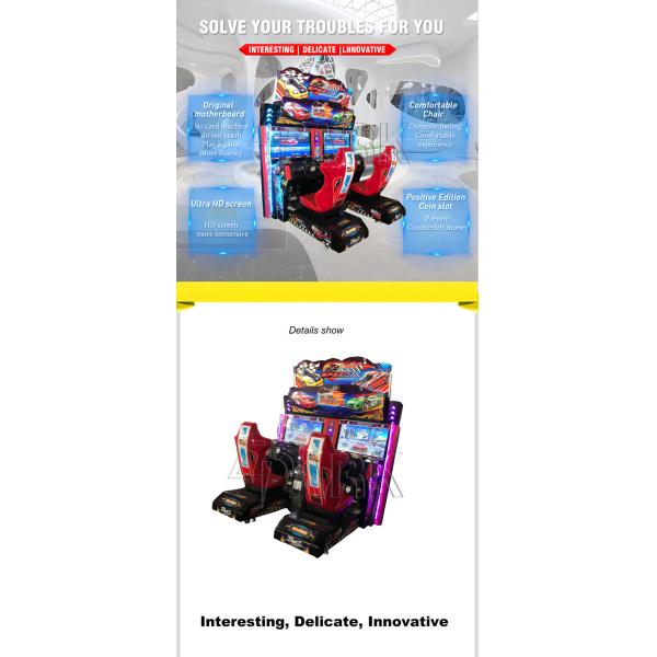 Teenager Or Adult Car Racing Video Arcade Game Machine For Two Players