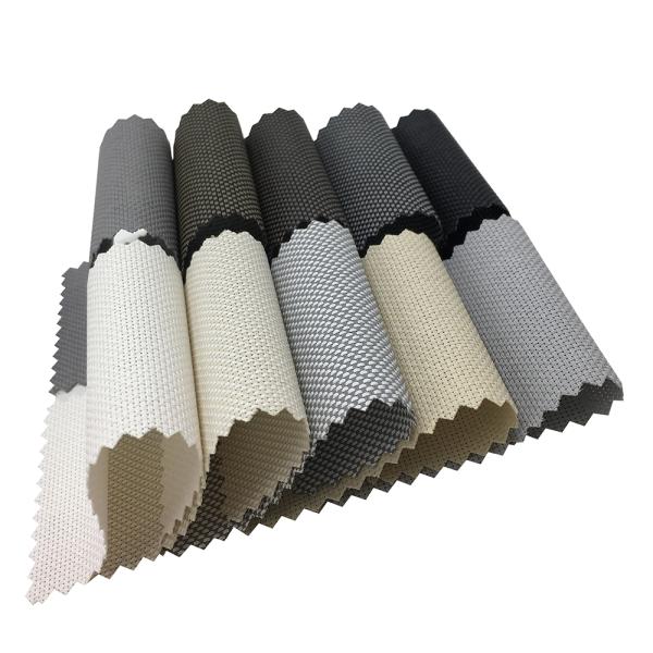 Solar screen 30% polyester and 70% PVC roller blinds fabrics with thick pattern