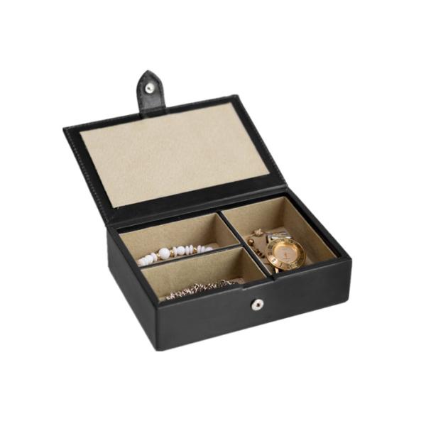 Luxury Leather Jewelry Box Cardboard + Leather + Velvet Screen Printing Surface Finish