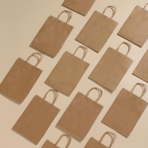 Customized Size Printing Logo Kraft Paper Packaging Bag Biodegradable Recycled