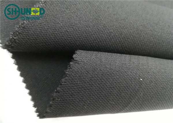 Buy Medium Weight 76 Gsm Twill Woven Interlining Fabric With PA Double Dot at wholesale prices