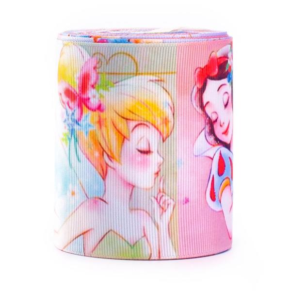 ribbon for baby kids decoration heat transfer Cartoon princess printed grosgrain ribbon