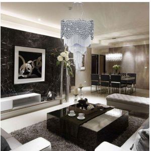 Decorative chain for light fixtures chandelier lamp with Lampshade Sliver Color