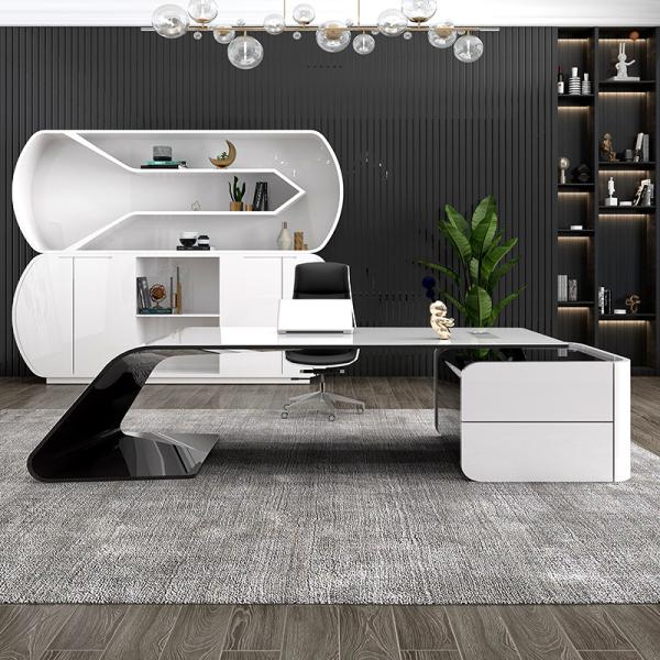 Luxury Executive President Manager Supervisor Desk with MDF Baking Varnish Material