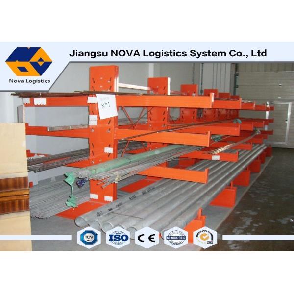 Steel Cantilever Warehouse Storage Racking , Level Height Adjustable