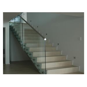 Buy cheap Floor Mounted Stainless Steel Glass Balustrade , Standoff Building Deck Railing from wholesalers