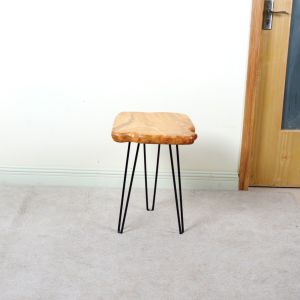 Iron Frame 52cm Height Triangle Coffee Table Chinese Fir