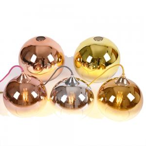 China Diameter 20 / 25 / 30CM wedding Decoration Glass Ball Pendant Light on sale