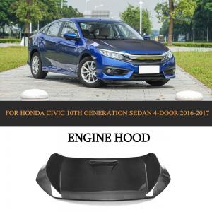 Quality 2016 Carbon Fiber Hood Car Bonnet for Honda Civic 10th 16-17 for sale