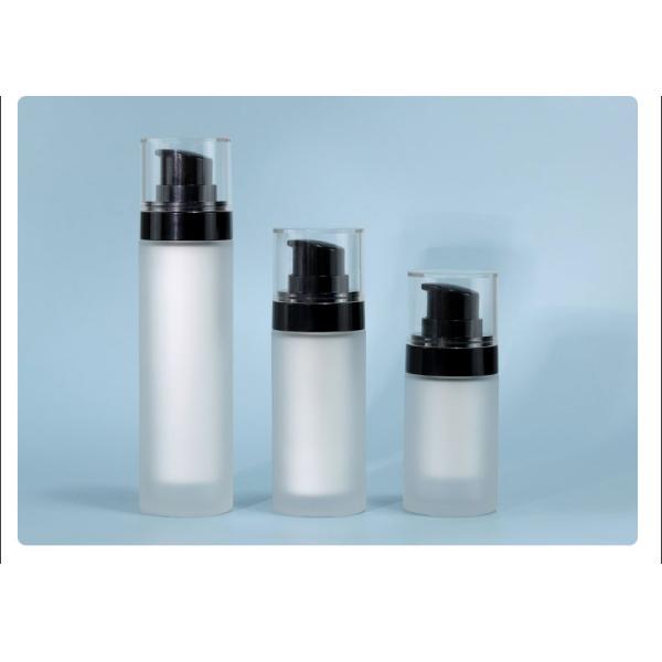 Skincare Cream Pump Bottle Transparent Round PET Bottles With Cap