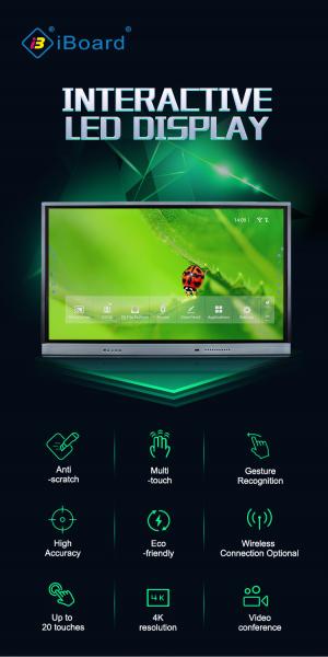 32G Interactive Touch Screen Monitor , 8ms Smart Board Panel