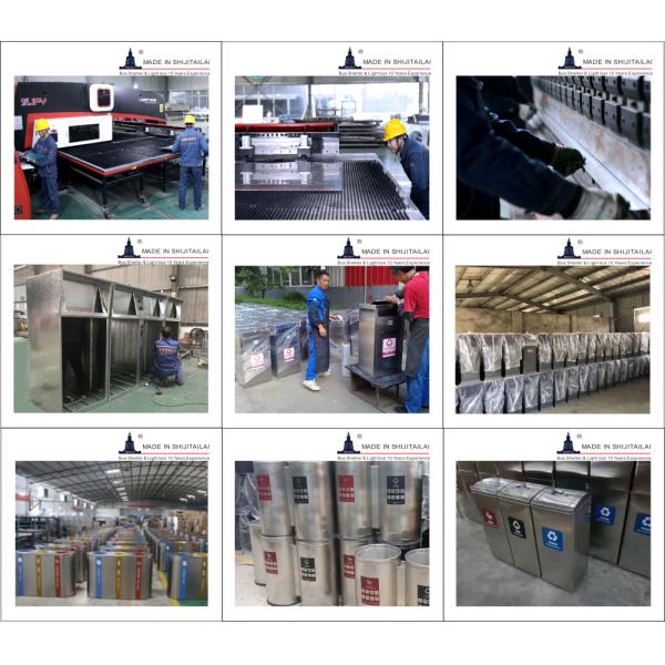 ISO14001 Community Rectangular Outdoor Trash Cans