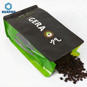 Quality Printed Heat Seal Vacuum Zipper 150gsm Packaging Coffee Bags for sale