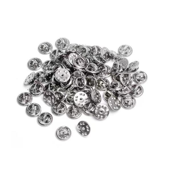 No Tools Silver Clutch Back Pin Clutch Metal Pin Back Locking