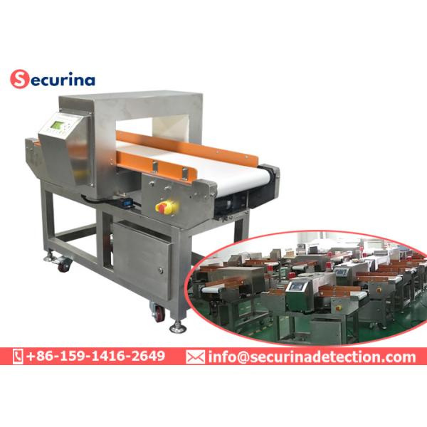 Food Grade PU Belt Industrial Metal Detector Conveyor 25kgs Load Open Delivery System