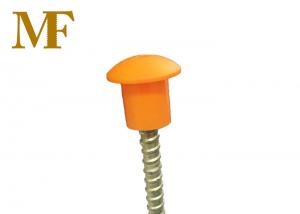 Quality Orange Mushroom Rebar Safety Caps Protect Worker from Injury 17g/pcs Weight for sale