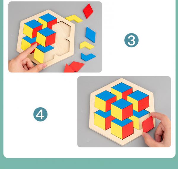 Children Baby Developmental Toys Geometric Jigsaw Puzzle Early Education Toy