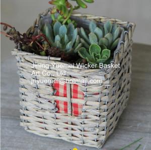 China home dicorative wicker garden basket willow flower basket willow plant basket manufacture on sale