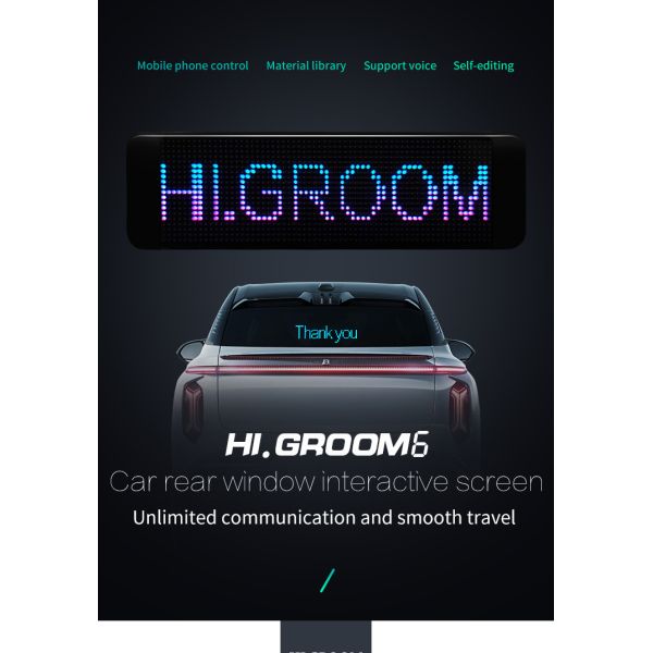 Smart Rear Windshield Led Display For Fleet Advertising Personalized Designs