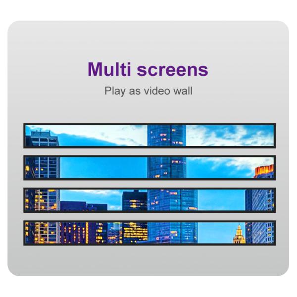 46.6 inch shelf edge Stretched Bar LCD Screen Digital Signage Display