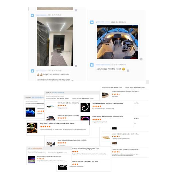 Indoor Outdoor Decoration COB LED Strip Light High CRI 280 320/480 Remote Control