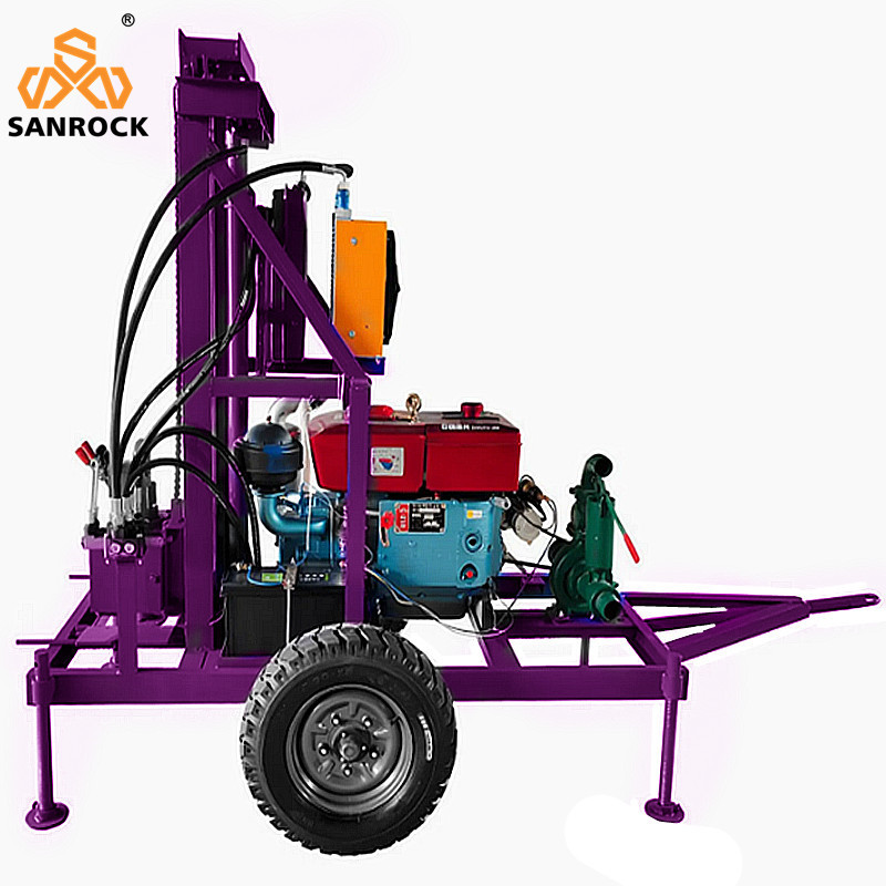 Small Water Well Drilling Rig Trailer Mounted Water Well Drilling Equipment Borehole Drilling Machine