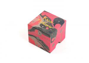 Quality Oil Painting Jewelry Cardboard Boxes Red Gold Stamping For Necklace for sale