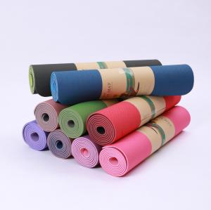China Durable non-slip 6MM Home Use Pilates Eco Non Slip Esterilla Yoga Exercise Equipment Tpe Yoga Mat on sale
