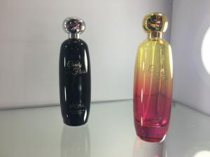 China Antique Tall Oval Shape Luxury Perfume Bottles Two Gradient Colors on sale