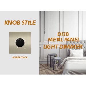 China Metal Panel Light Dimmer Switch Amber / Red Copper Color For Home / Hotel on sale