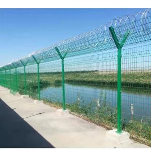 Quality Steel Green Airport Security Fencing Welded Mesh for sale