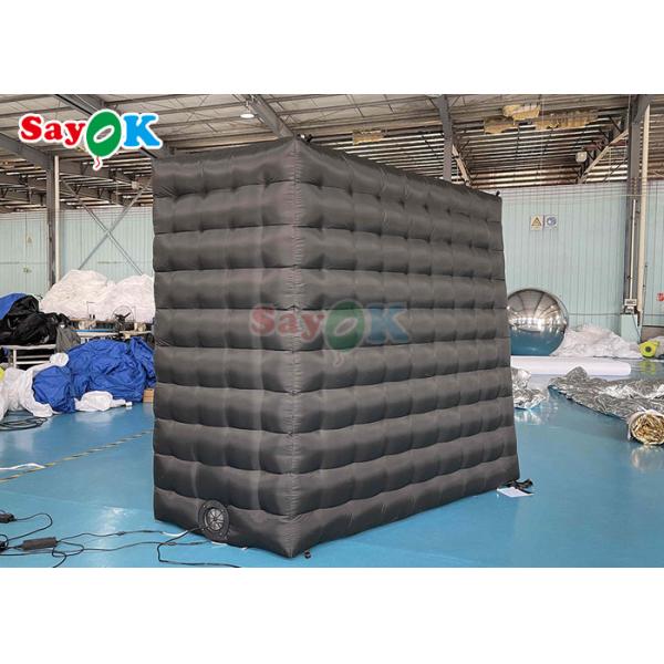 Oxford Portable Inflatable Photo Booth Studio Tent Backdrop Black LED Inflatable Cube V Shaped Enclosure