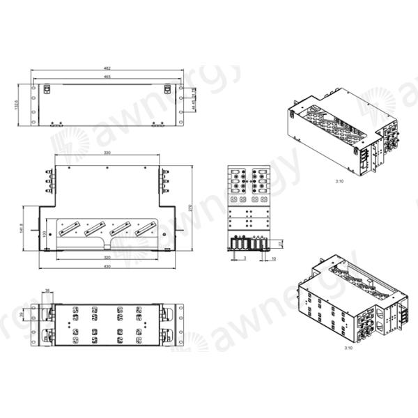 24 - 144F Rack Mount Rotating Type Fiber Distribution Panel