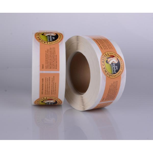 Custom waterproof glossy adheisve artpaper vinyl pp packaging label sticker in roll