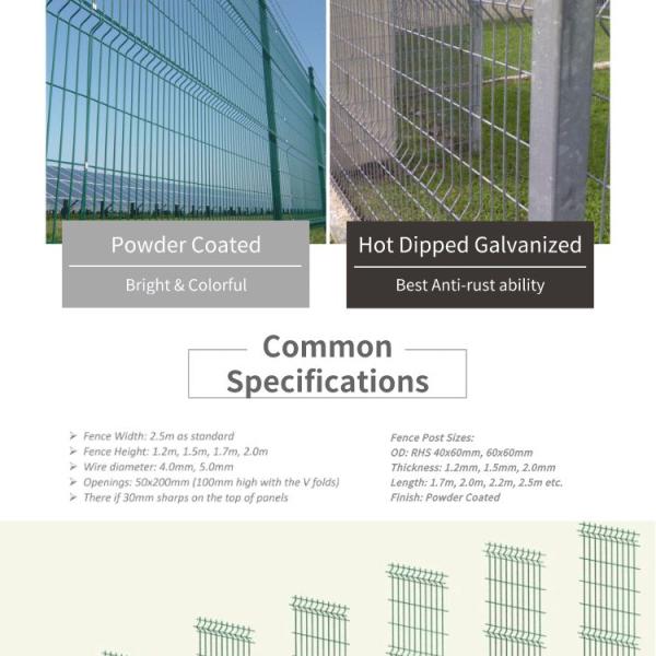 358 Anti-Climb Fence Security Wire Mesh Panels 50*50mm Hole Size 830mm-2530mm Height