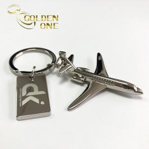 China Rectangle Metal Airplane Key Chain ,  Airliners Helicopter Key Chain on sale