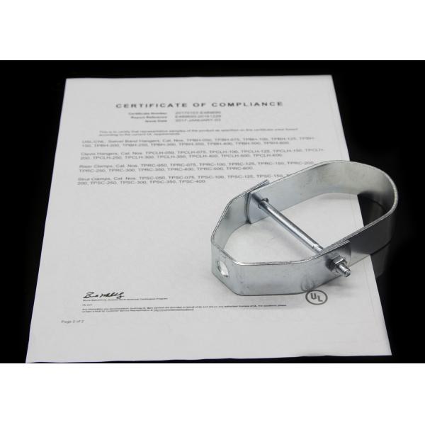 U Shape Adjustable Clevis Pipe Hanger Zinc Plated For Suspension Wires