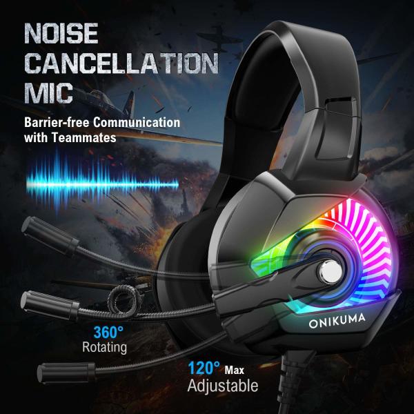 Noise Reducing 117dB 2.2m Onikuma K6 3.5 Mm Gaming Headset