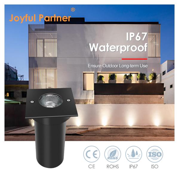 LED Ground Light DC24V AC220V COB LED Aluminum Square Shape 304SS Front Cover For Garden