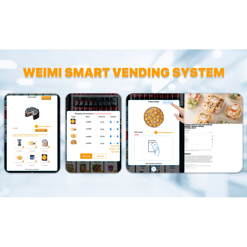 WEIMI Smart Cake Locker Vending Machine with Refrigerated Storage and 24 Hour Self Pickup System