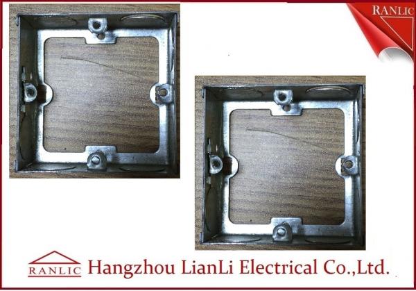 Buy Steel Electrical Gang Box Extension Ring With Adjustable Ear 20mm 25mm Knockouts at wholesale prices