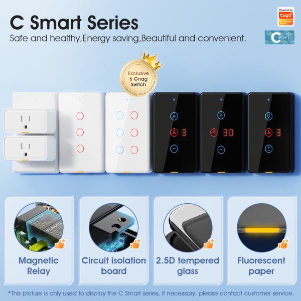 Tuya socket Power Monitor Plug APP Voice Works with Alexa Google Home Smart Type c WiFi RF433 Outlet Plug