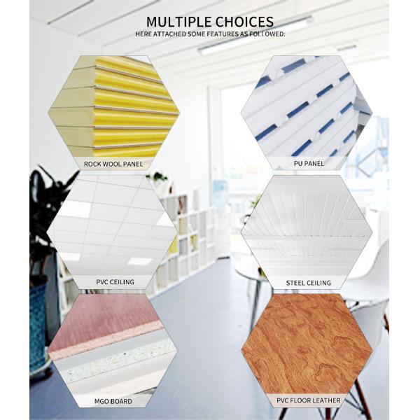 Construction Site Prefab Modular Container Office With Glass Wall