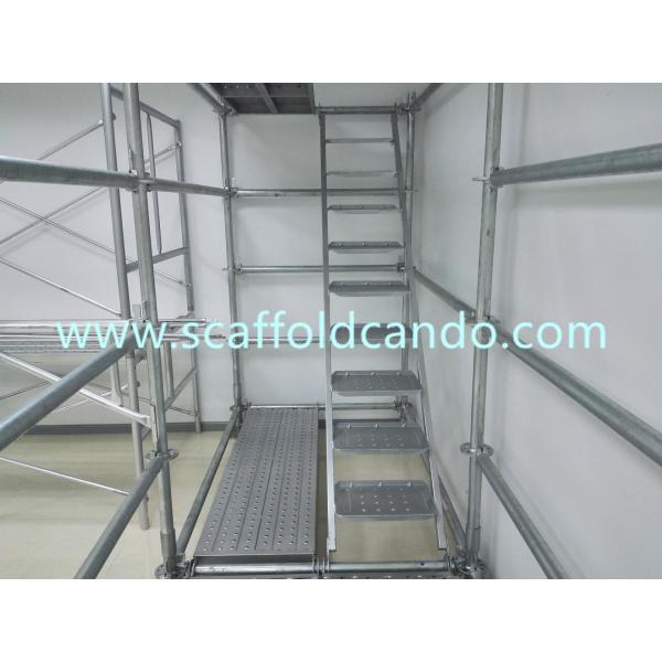 Good quality low price scaffolding galvanized steel ladder 9 steps 450*2677mm stair case in scaffolding construction