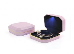 Quality Wedding Engagement Single Ring Earring Jewelry Box With LED Light for sale