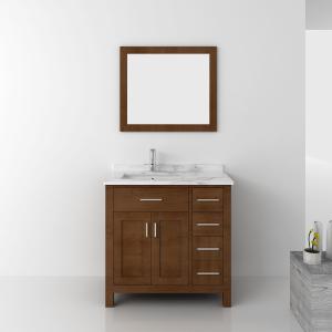 China Home Furniture Vanity MDF Hotel Bathroom Mirror Cabinet with Basin on sale