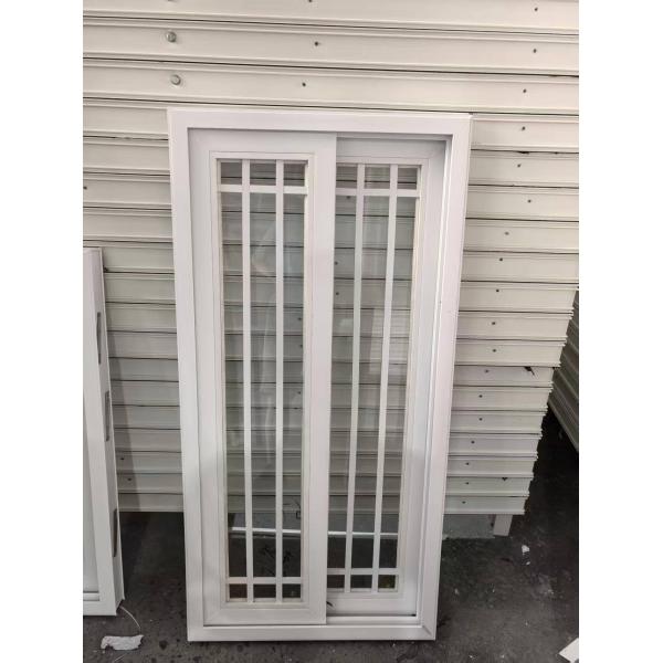 80mm UPVC Single Double Glass Sliding Window with Screen Net and Crescent Lock PVC Sliding Windows