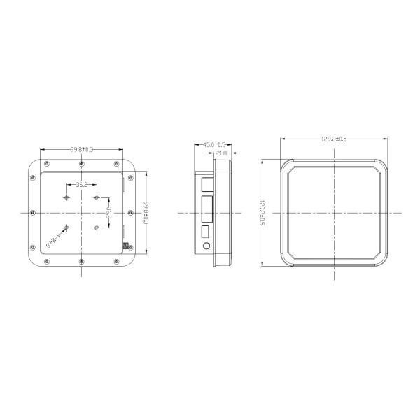 Long Range UHF Integrated RFID Reader With 6dbi Antenna Read Distance 6M