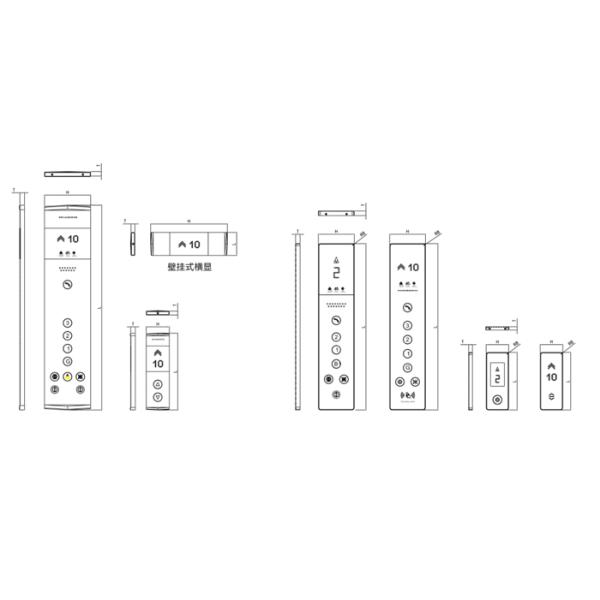 Elevator Parts LCD Display Elevator Call Button Panel With Box Side Opening